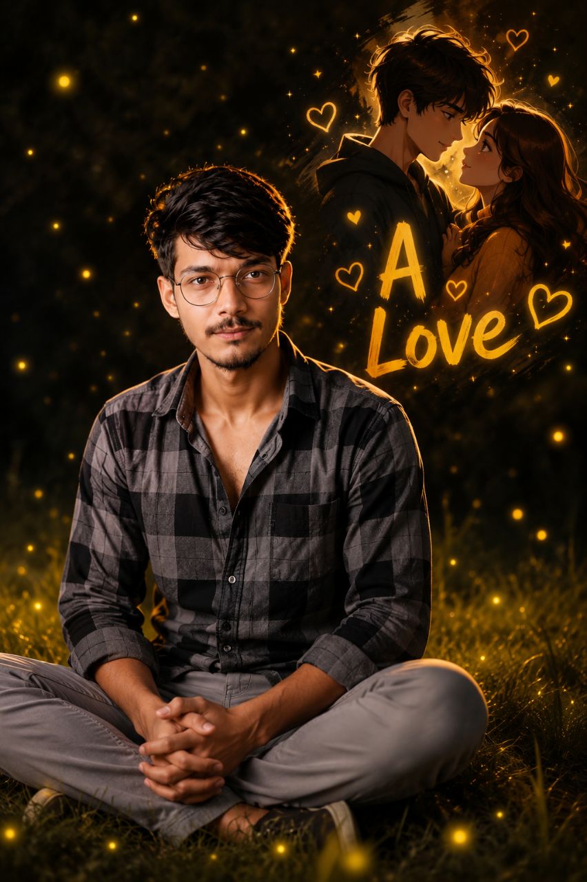 the text "A Love" in a bold yellow font