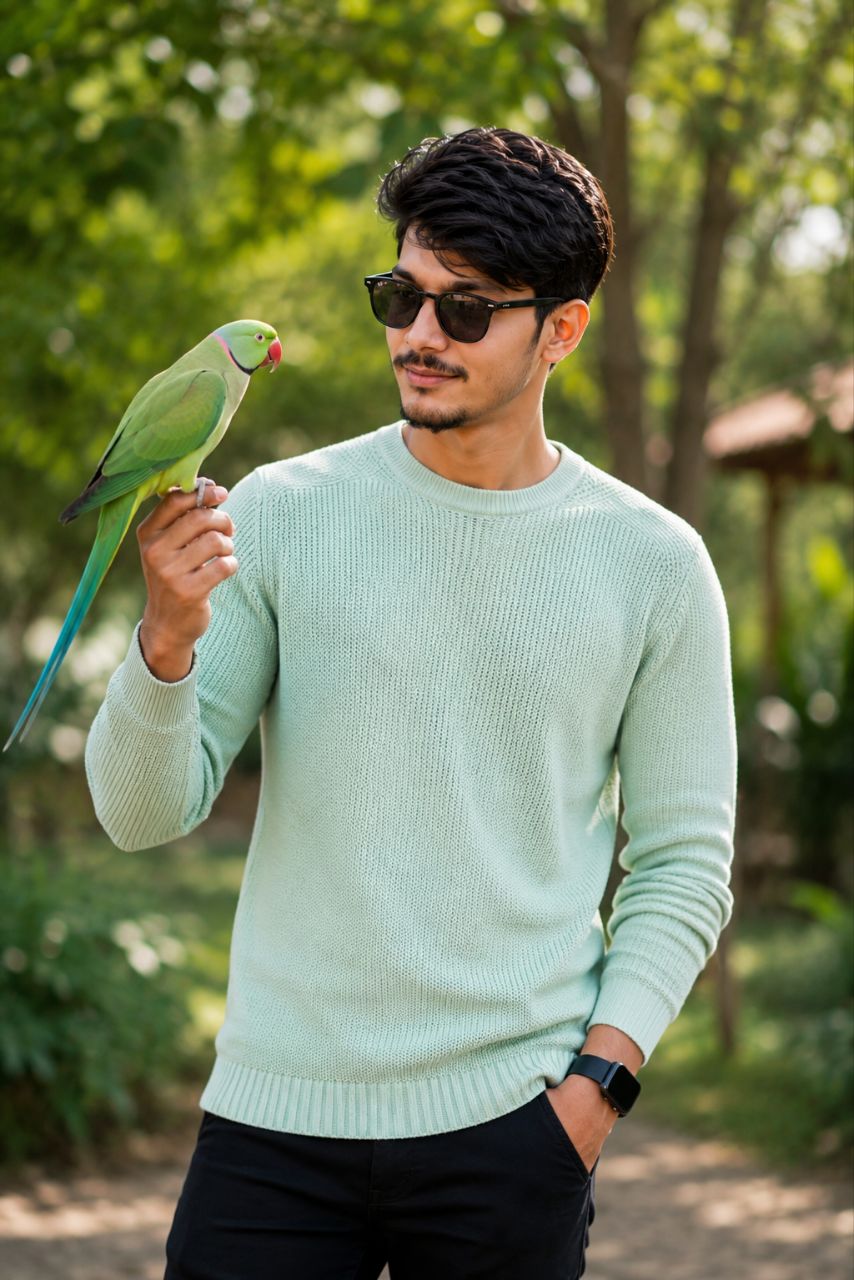 Ultra Realistic Bangladeshi Boy With Parrot | Cinematic Garden Portrait Photography