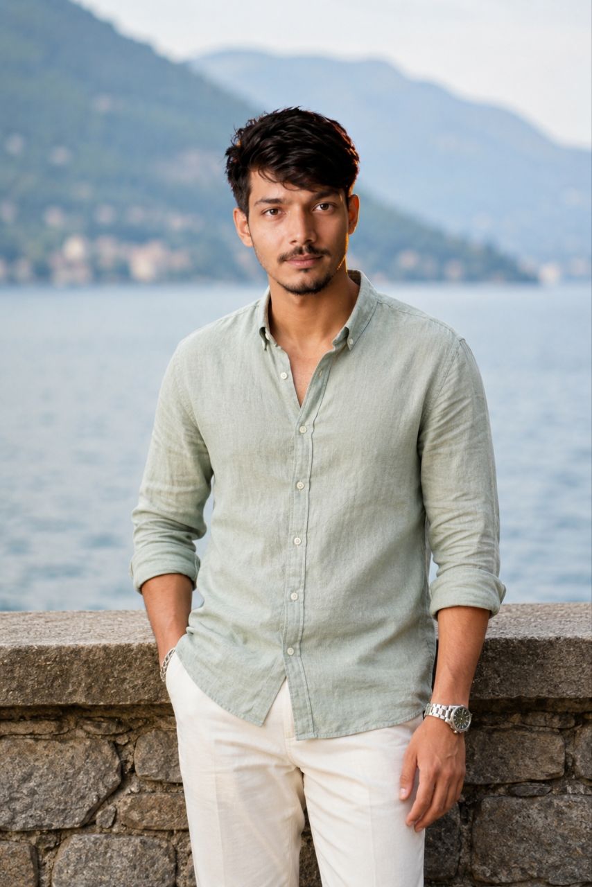 Stylish South Asian Man by the Lakeside | Cinematic Outdoor Portrait Photography
