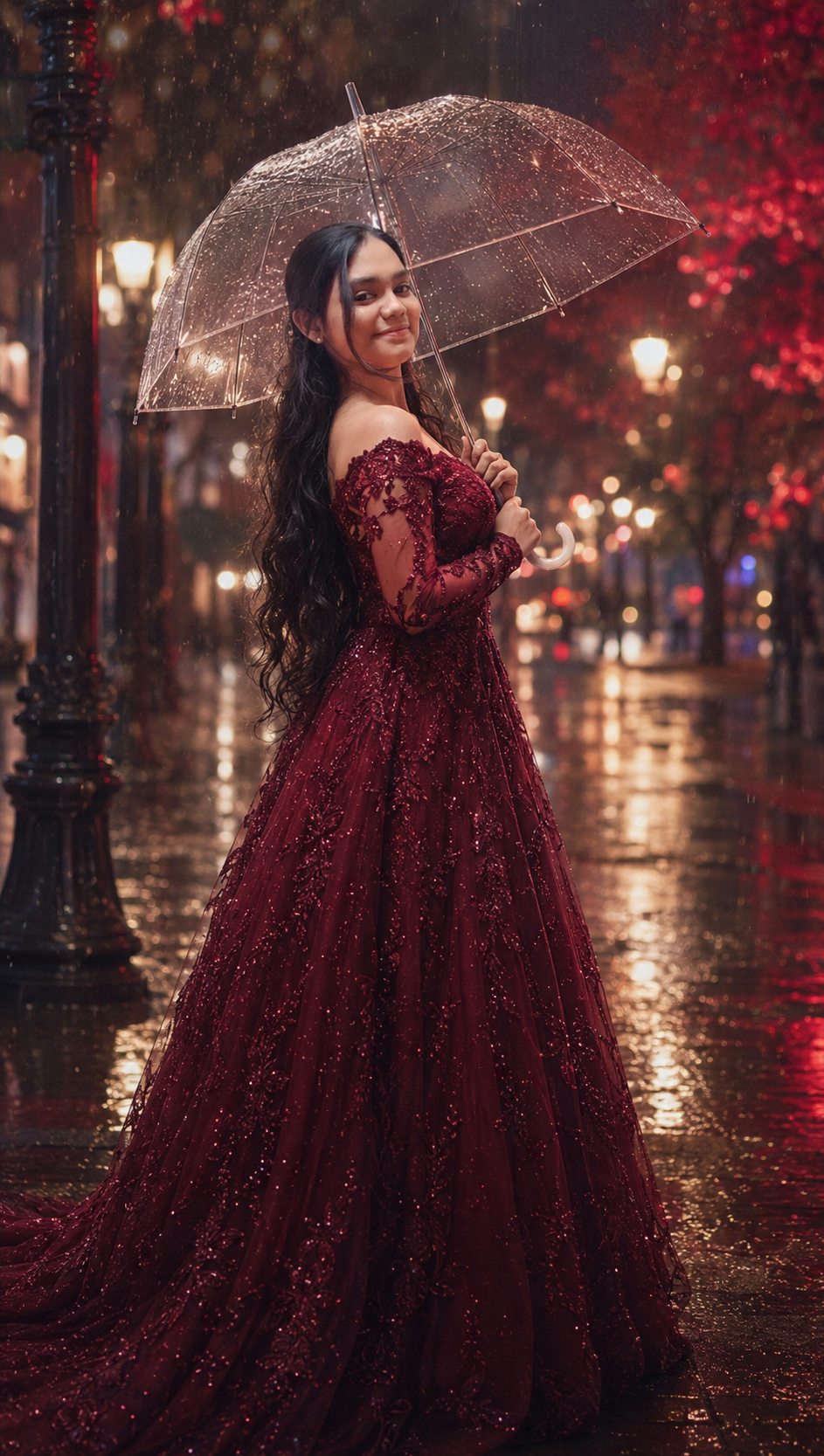 Dreamy Rain Princess – Cinematic Fantasy Portrait