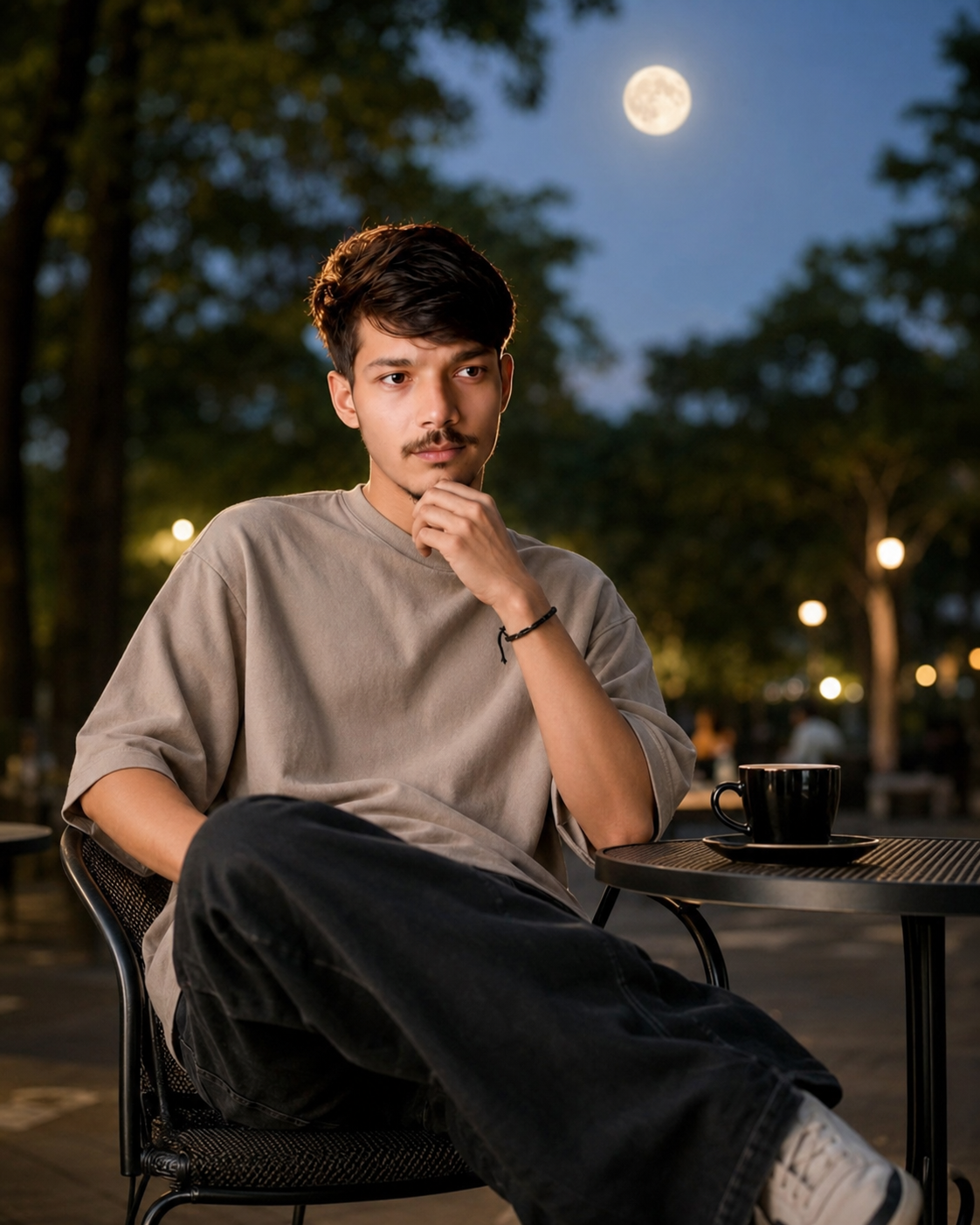 Stylish Boy Café Portrait