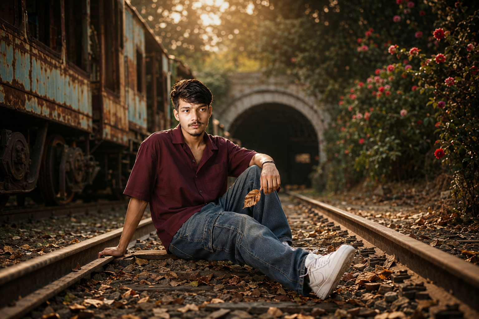 Golden Hour Railway Boy