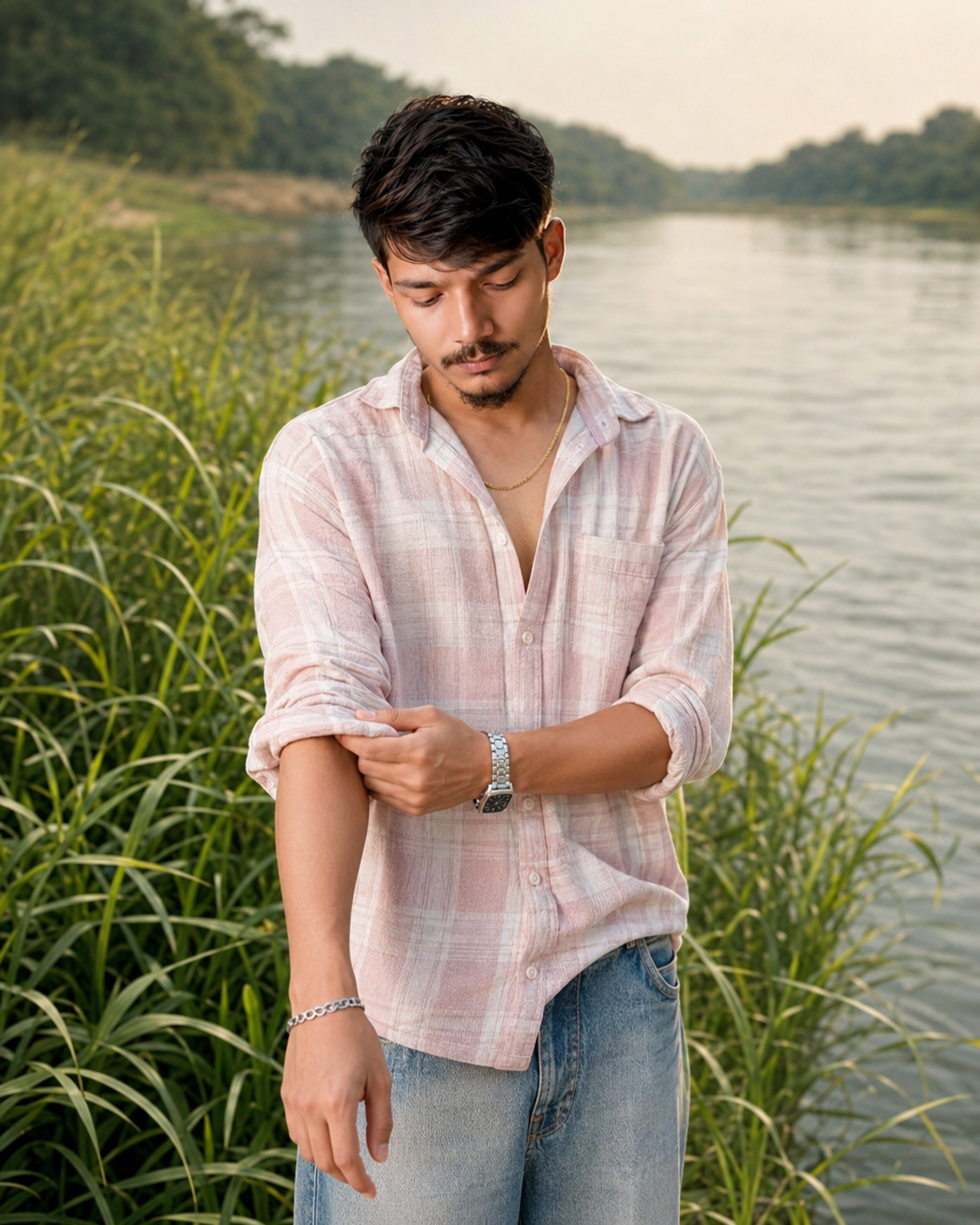 South Asian Man Riverside
