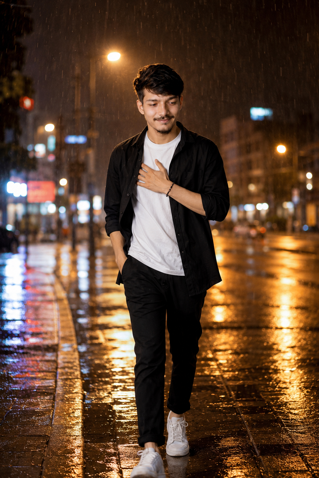 Rainy Night City Walk