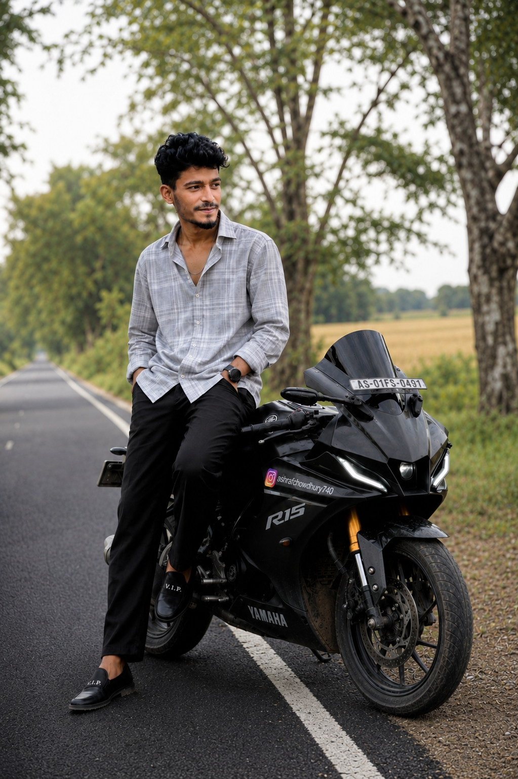 Indian Man on Sports Bike