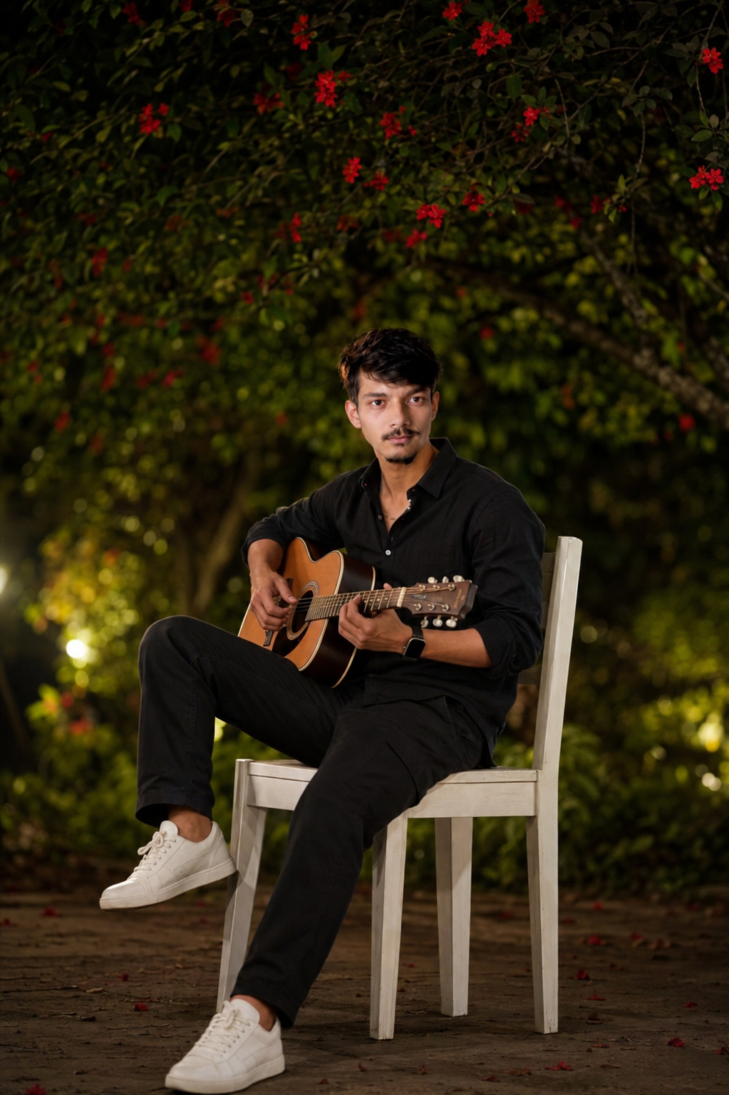 Guitarist at Night