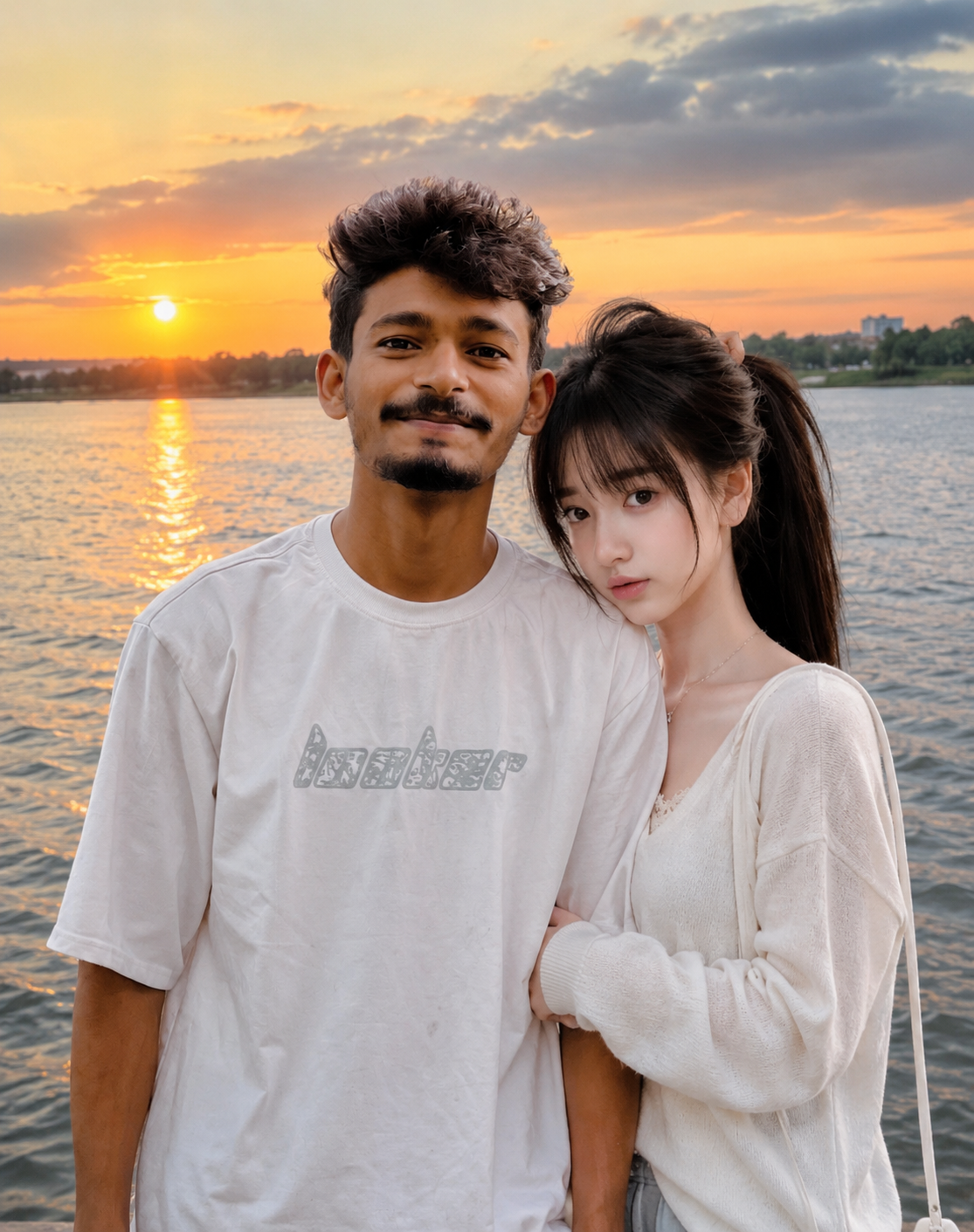 Waist-Up Couple Portrait