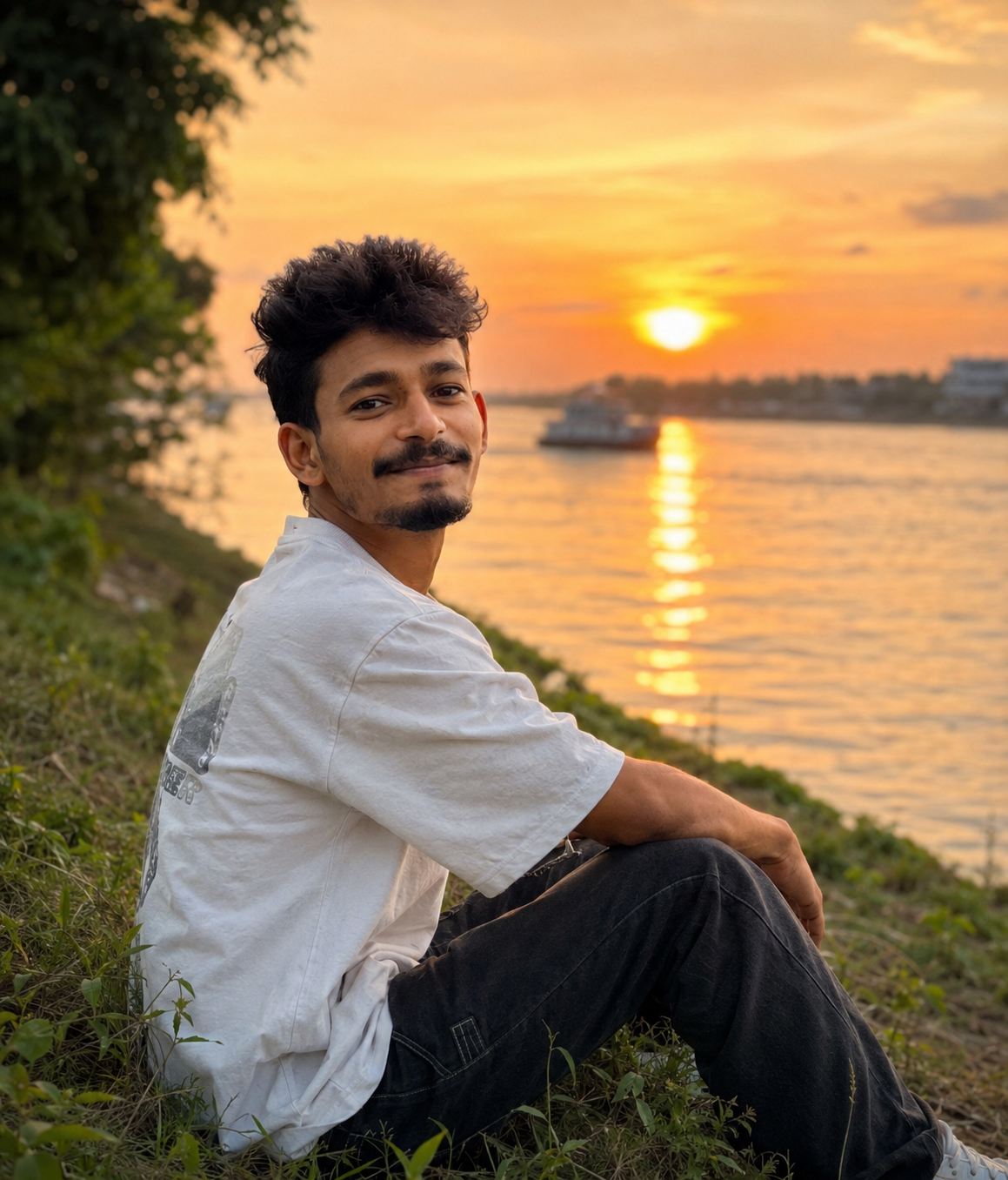 Golden Hour River Portrait