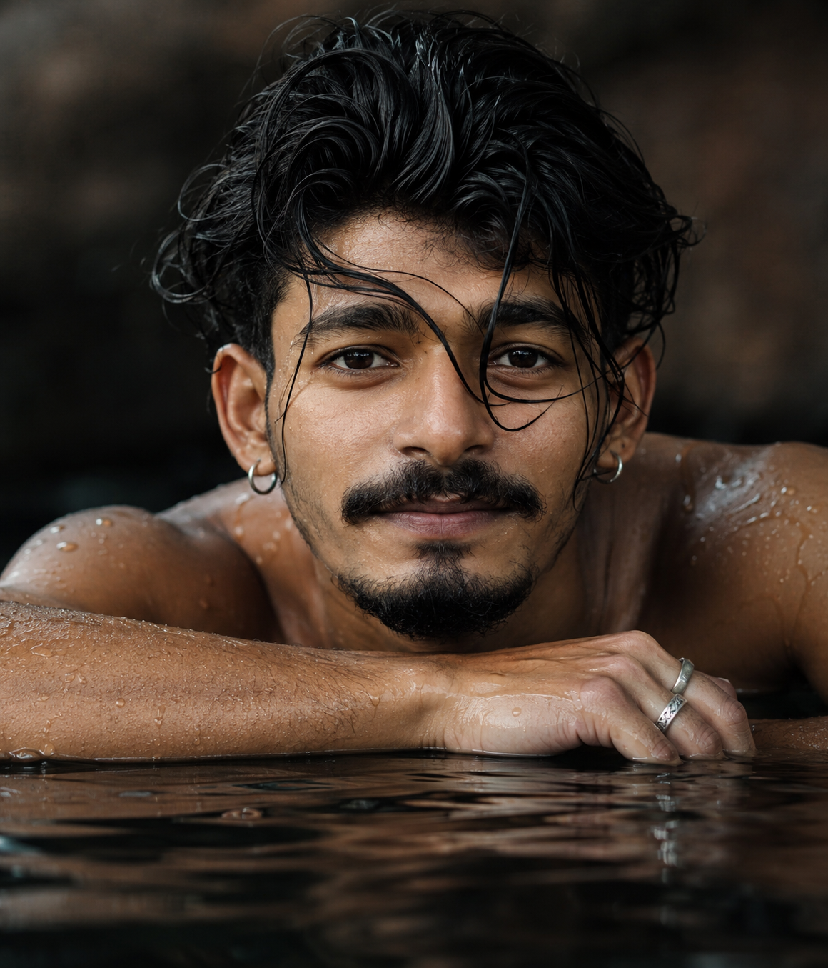 🌊 Dark Water Cinematic Portrait | Ultra-Realistic AI Photo